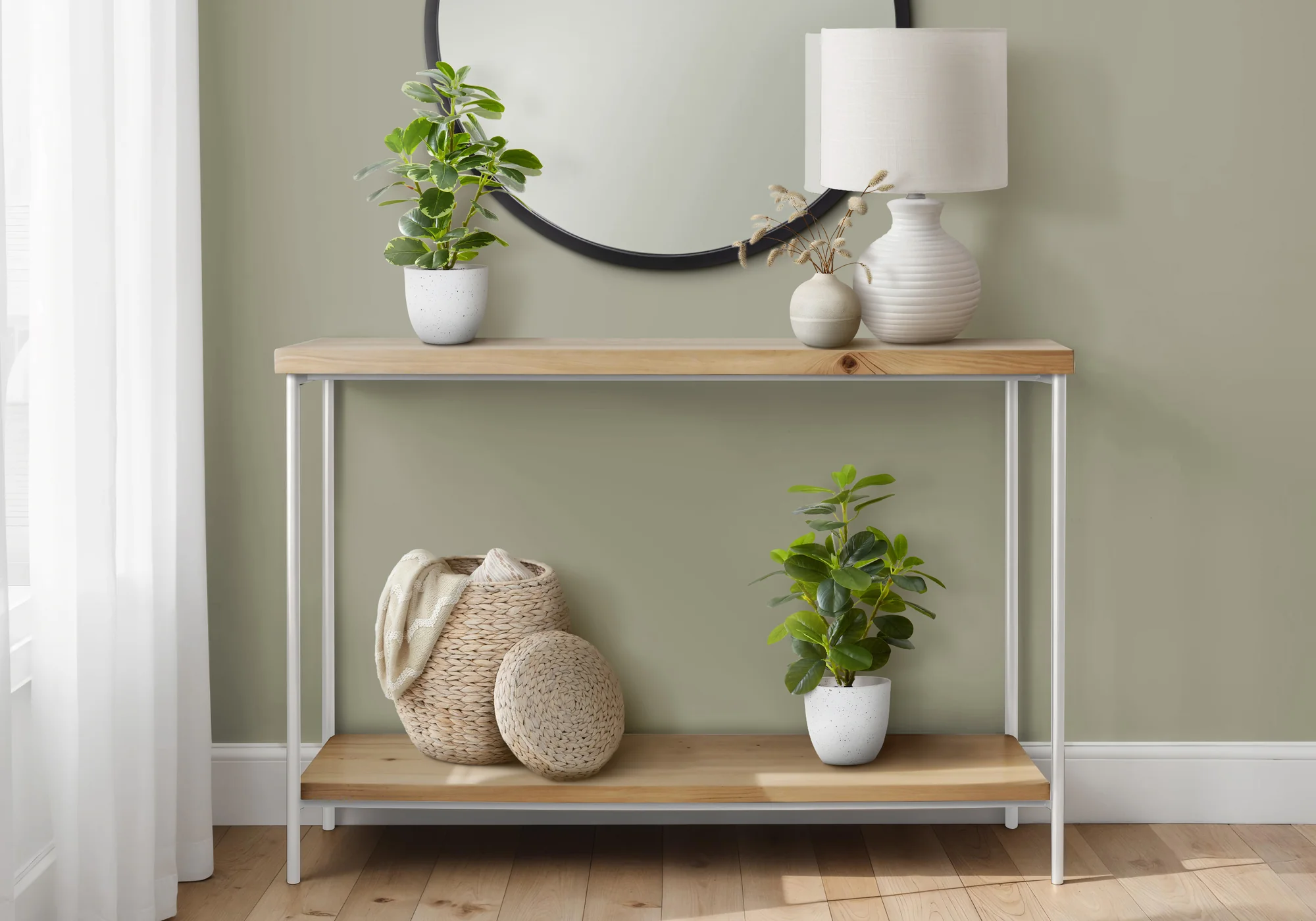 14" Ficus Elastica Plant with 4" White Pot - Green - Set of Two - Image 2