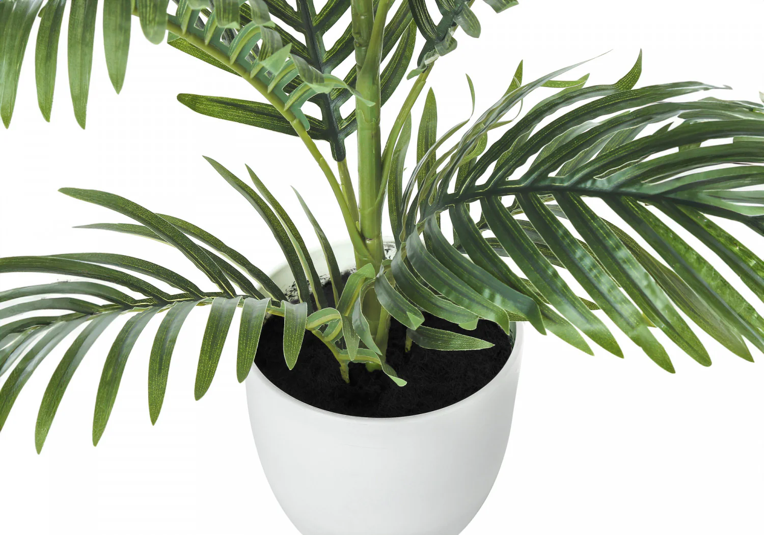 28" Palm Tree With 6" White Pot - Green - Image 4