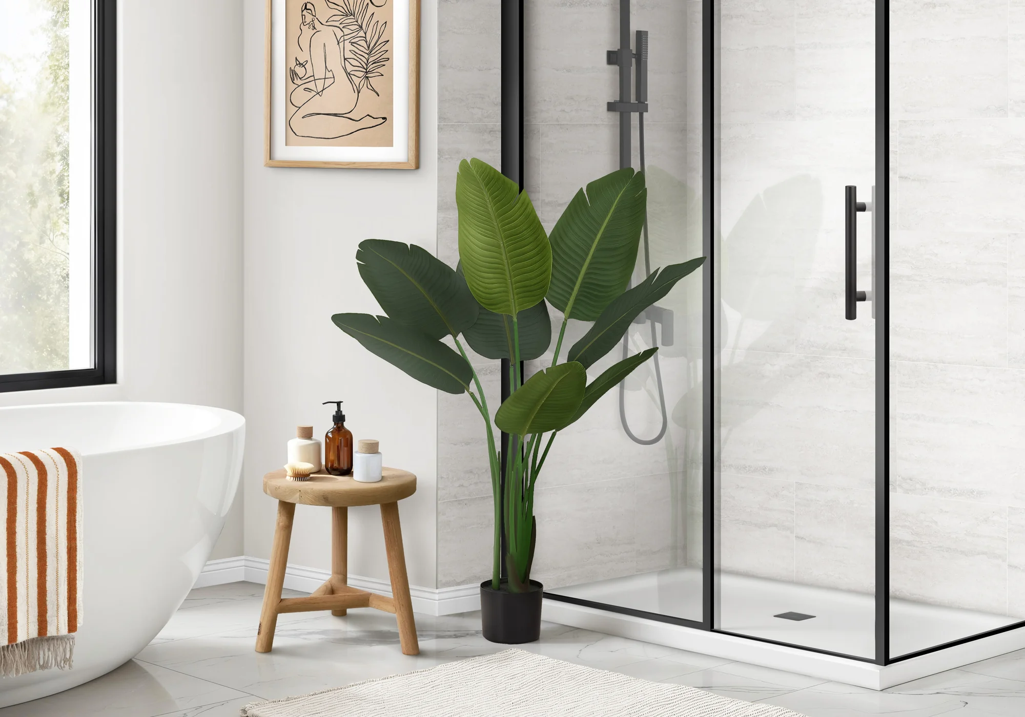 44" Bird Of Paradise Plant With 5" Black Pot - Green - Image 2