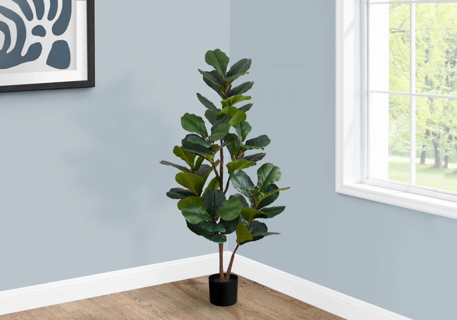 49" Fiddle Tree With 5" Black Pot - Green - Image 2