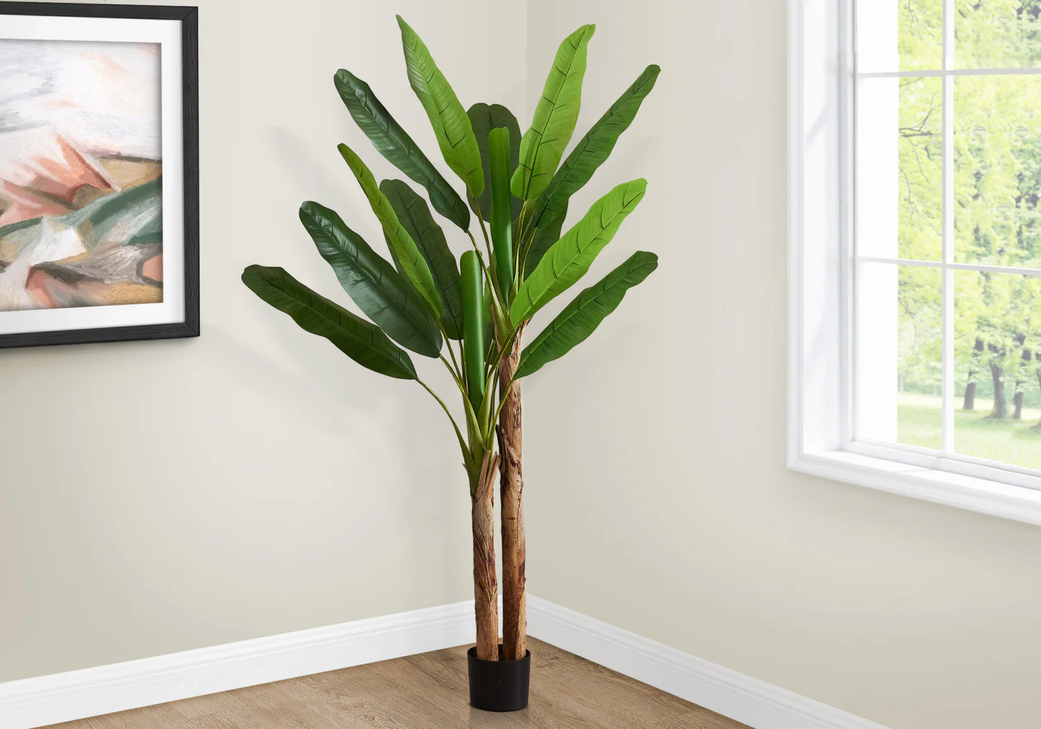83" Banana Tree With 8" Black Pot - Green - Image 2