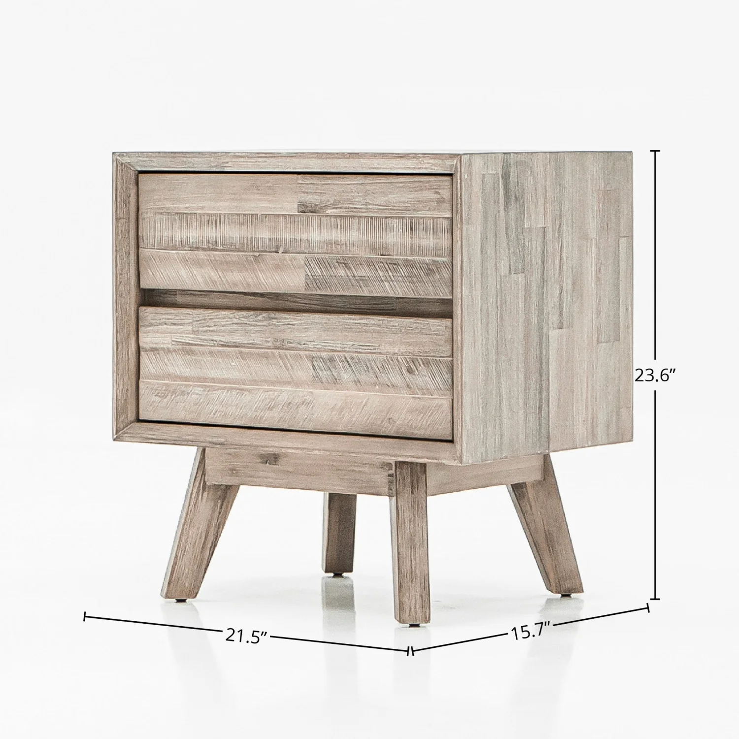 Abenra 2 Drawer Night Table - Light Driftwood - Image 3