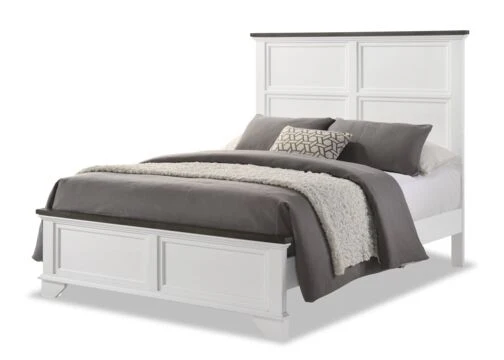 Abigail 5-Piece Queen Bedroom Package - White and Grey - Image 2