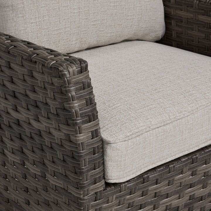Acadia 6-Piece Banquette Outdoor Furniture - Grey, Beige - Image 9