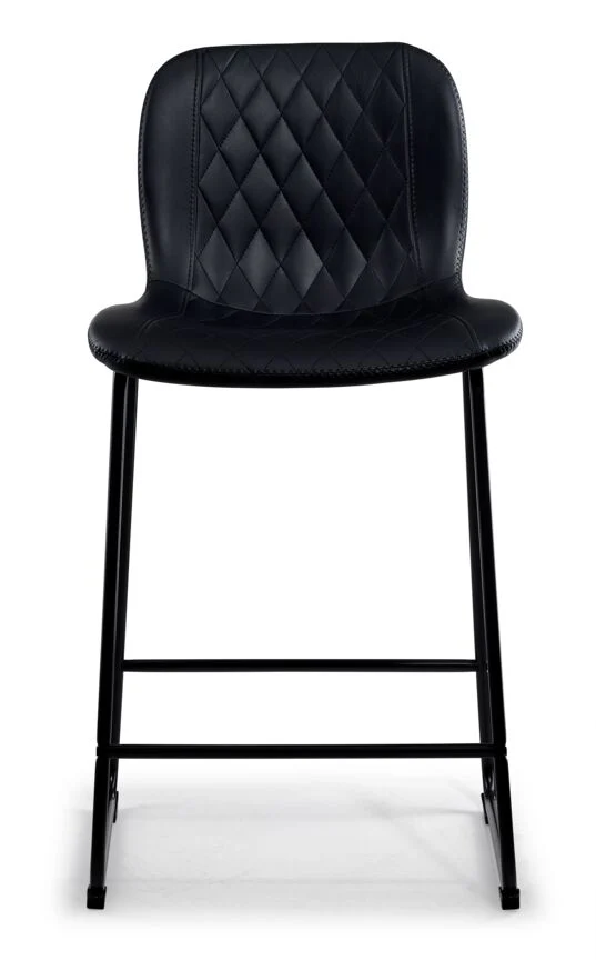 Adrien Upholstered Counter Height Stool - Black - Image 2
