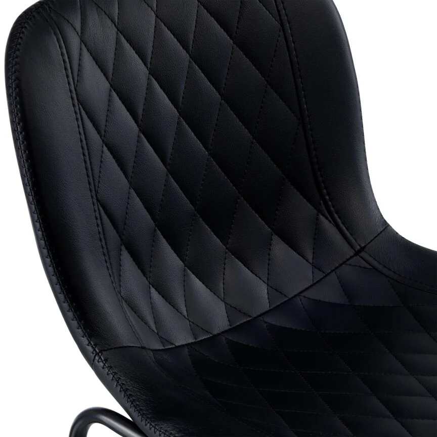 Adrien Upholstered Counter Height Stool - Black - Image 3