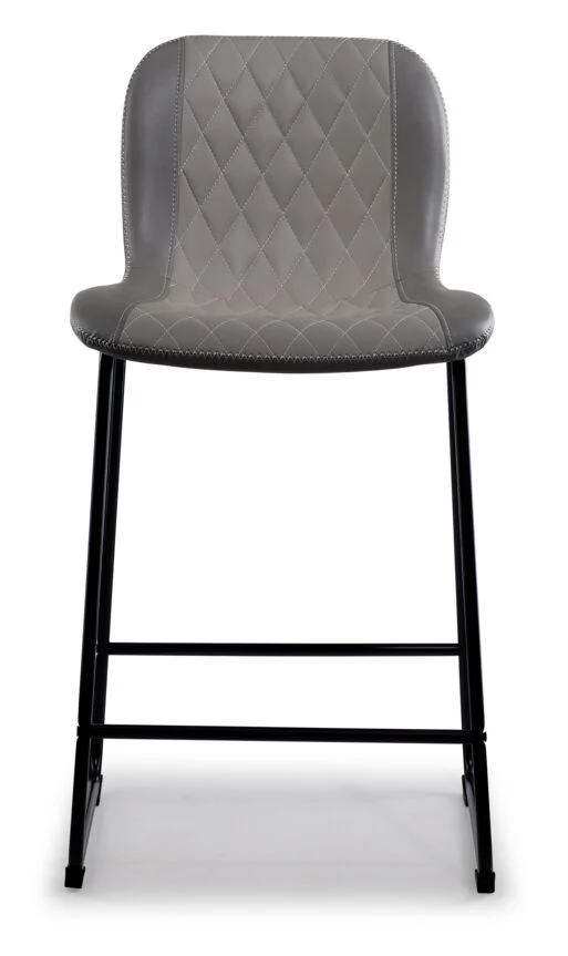 Adrien Upholstered Counter Height Stool - Grey - Image 2