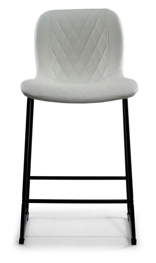 Adrien Upholstered Counter Height Stool - White - Image 2