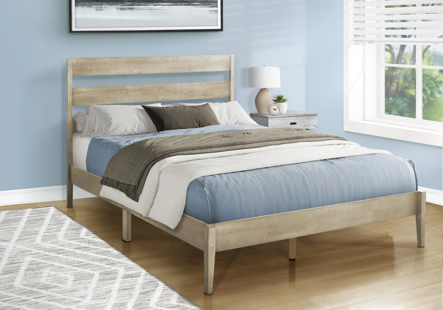 Albany Queen Bed - Grey - Image 2