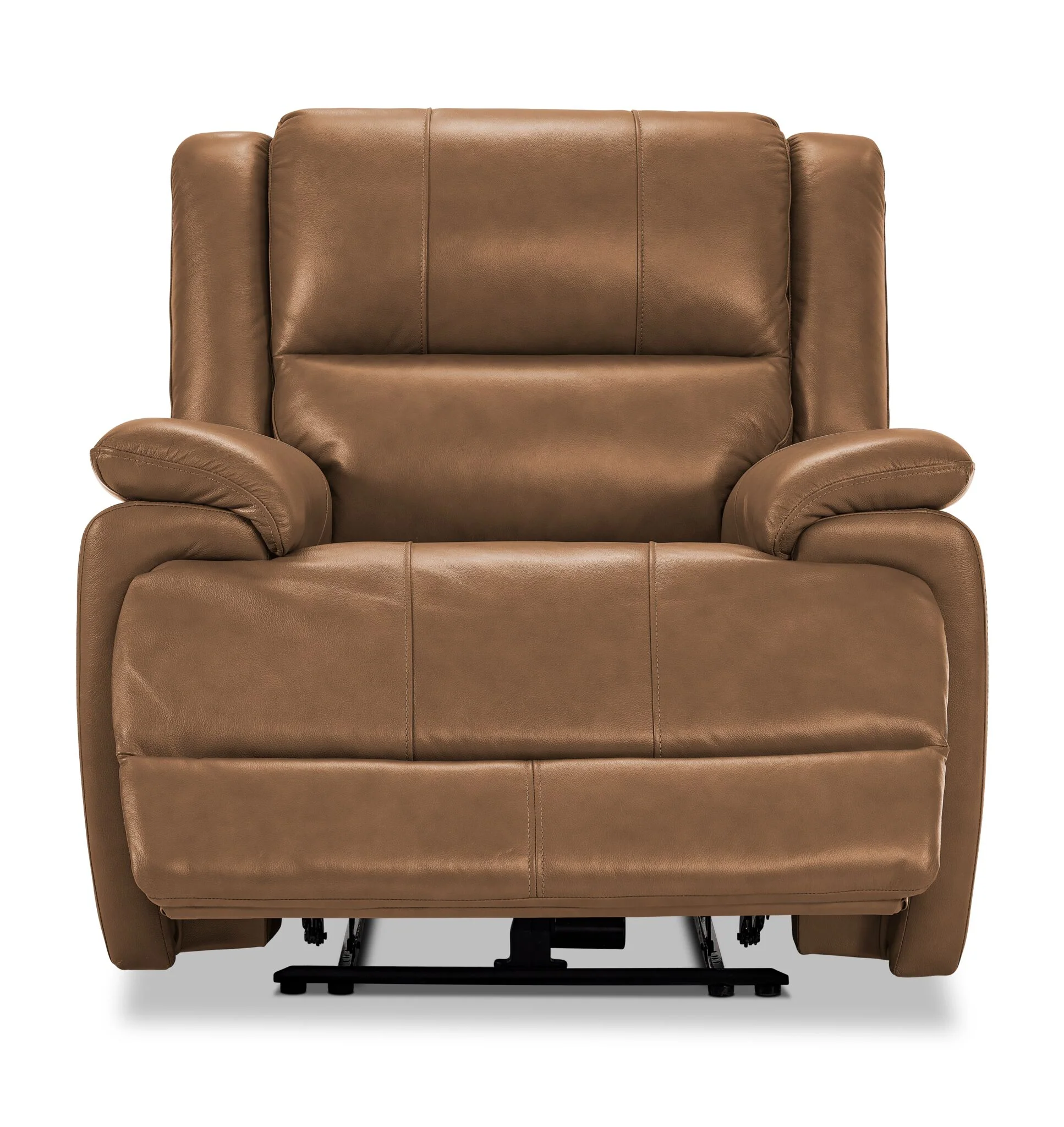 Allie Leather Dual Power Recliner - Canyon - Image 5