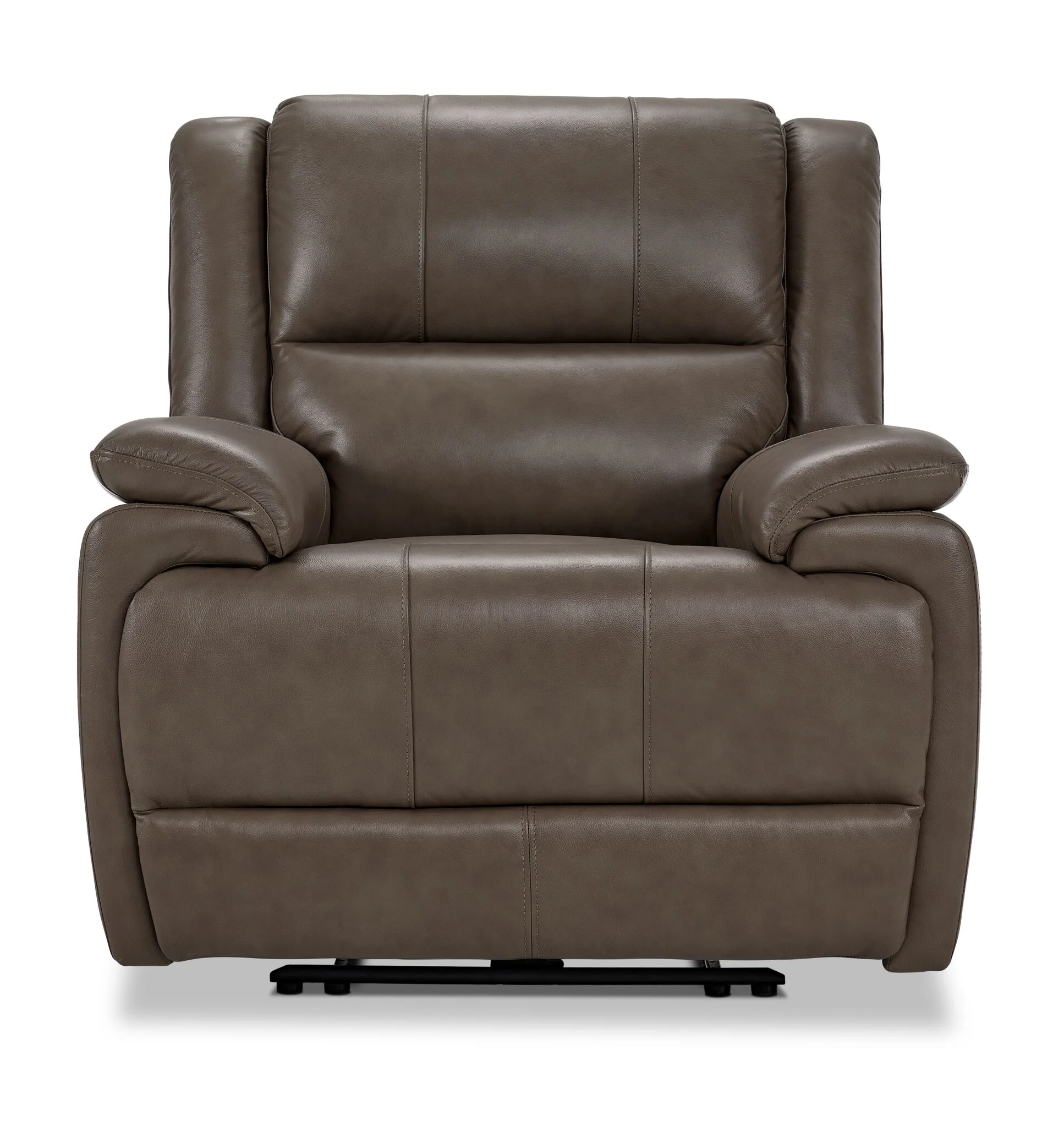 Allie Leather Dual Power Recliner - Mocha - Image 2