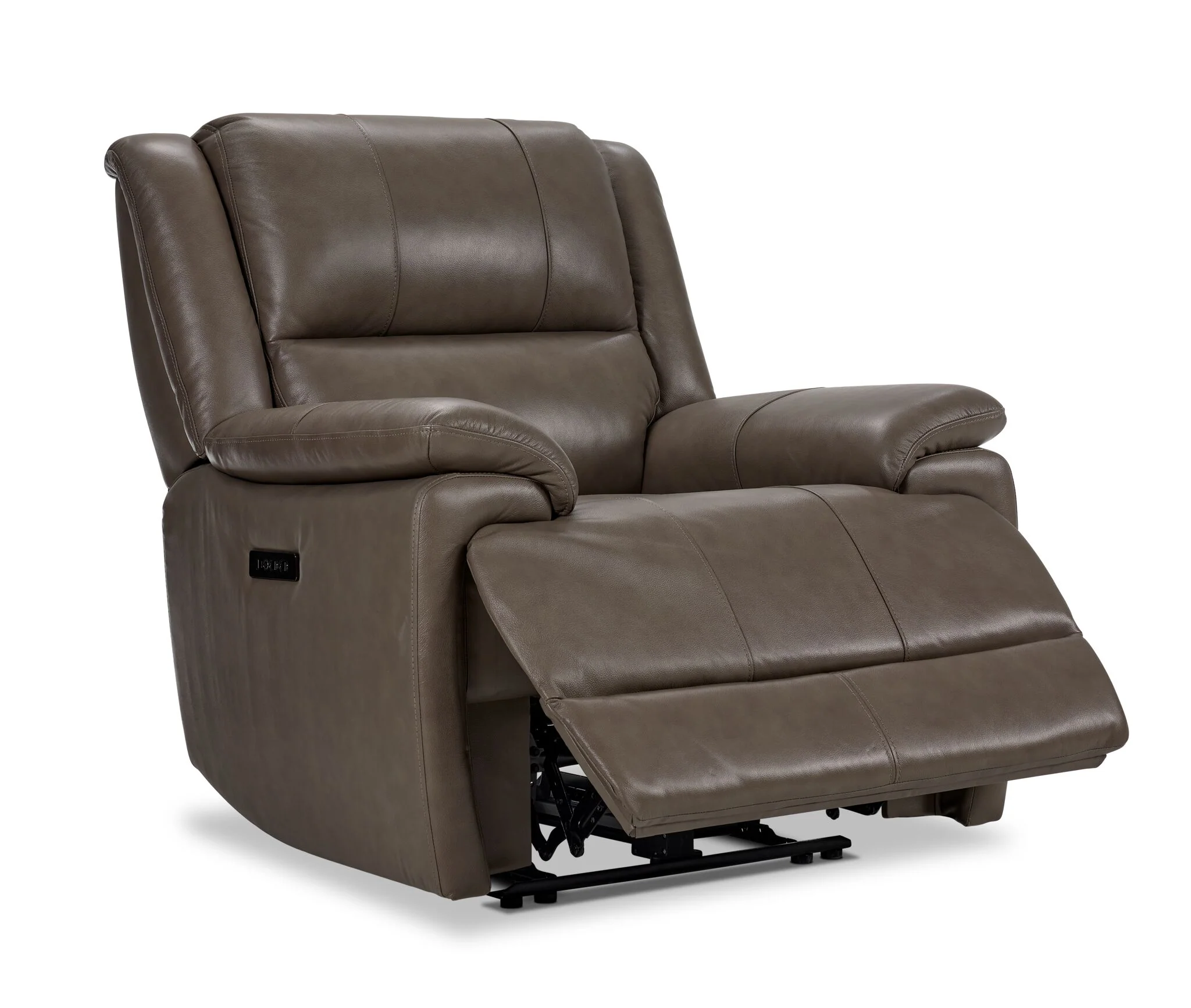 Allie Leather Dual Power Recliner - Mocha - Image 4