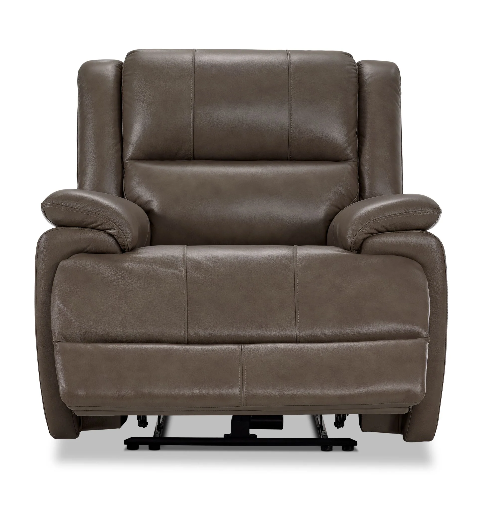 Allie Leather Dual Power Recliner - Mocha - Image 5