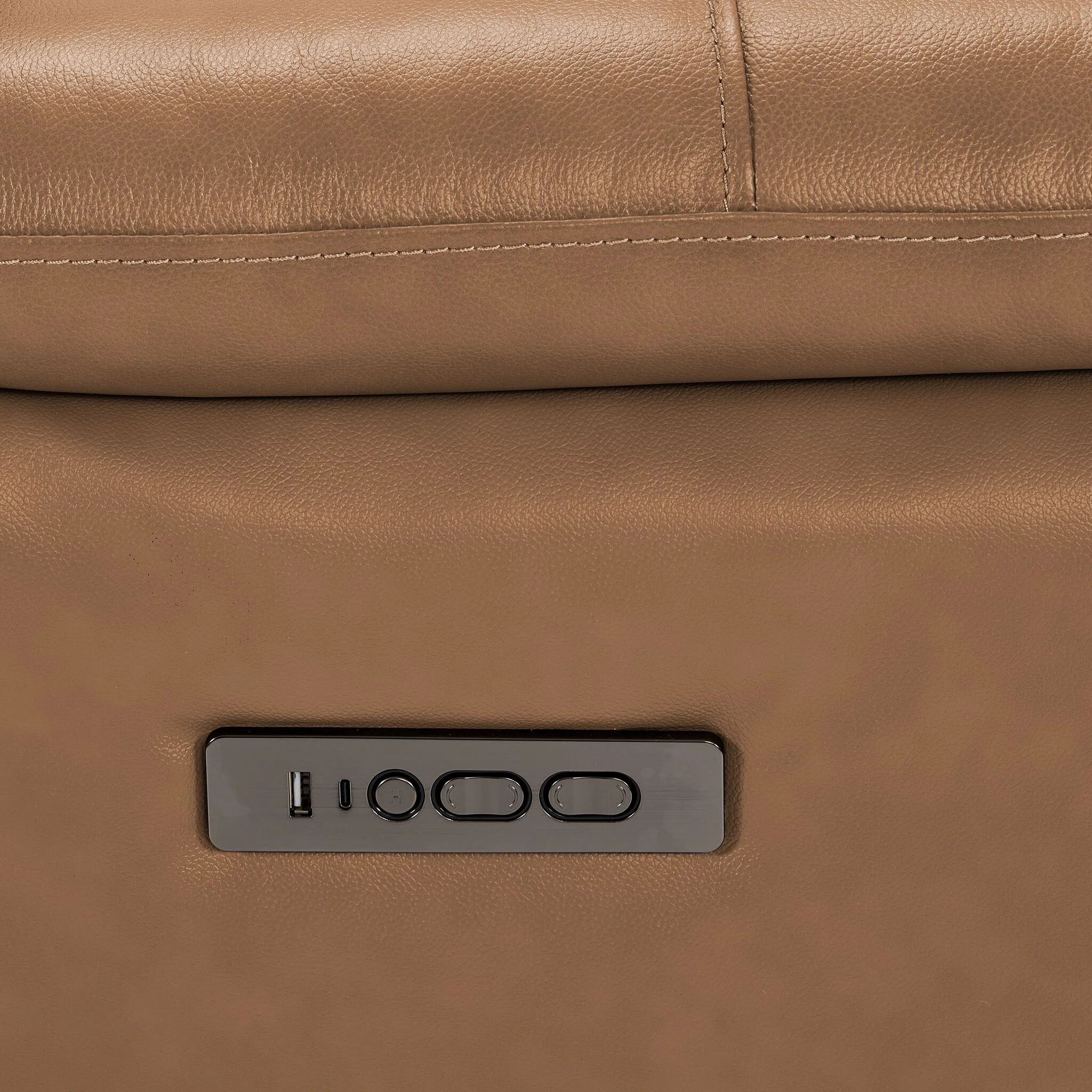 Allie Leather Dual Power Reclining Loveseat - Canyon - Image 6