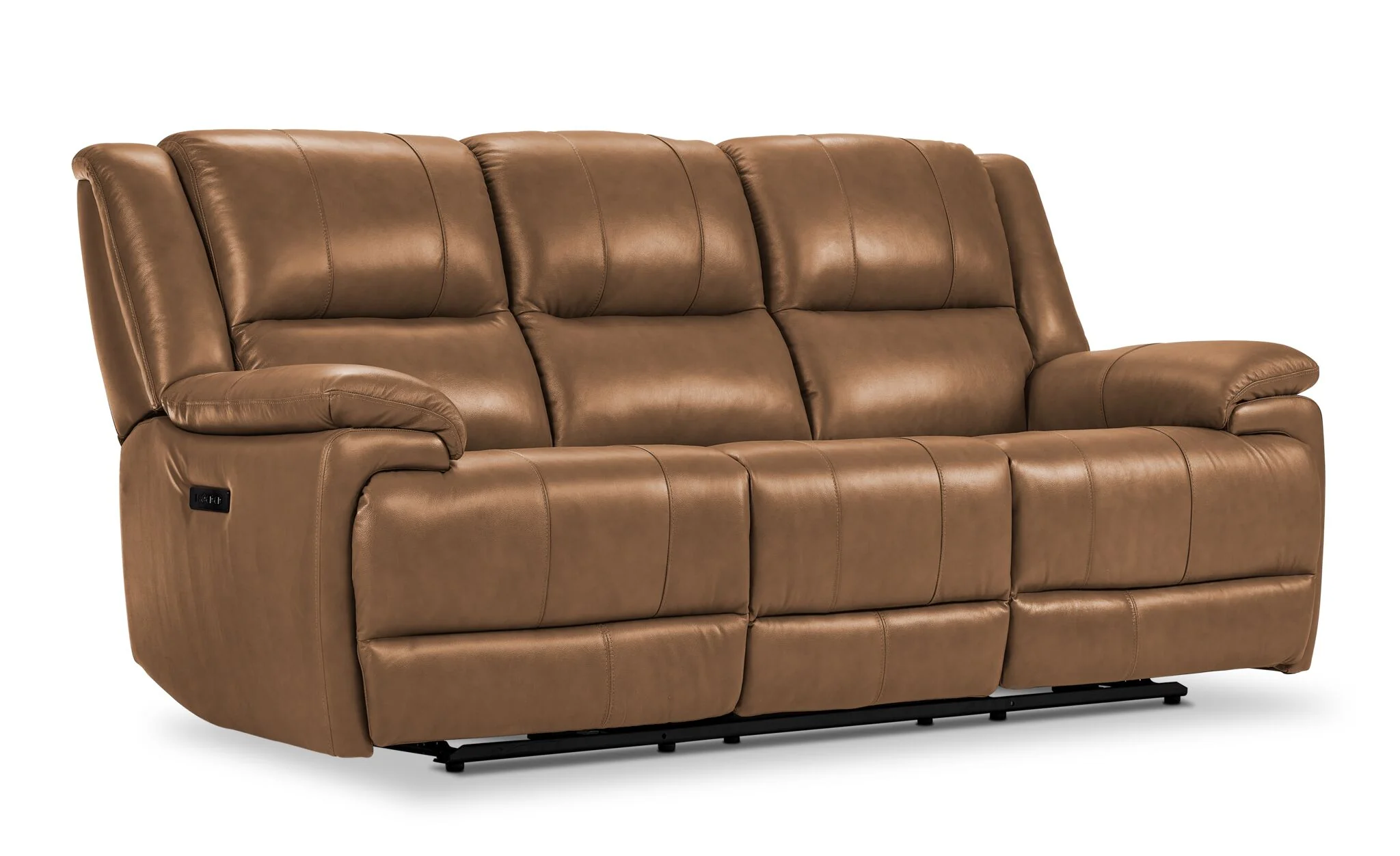 Allie Leather Dual Power Reclining Sofa and Loveseat Set - Canyon - Image 2
