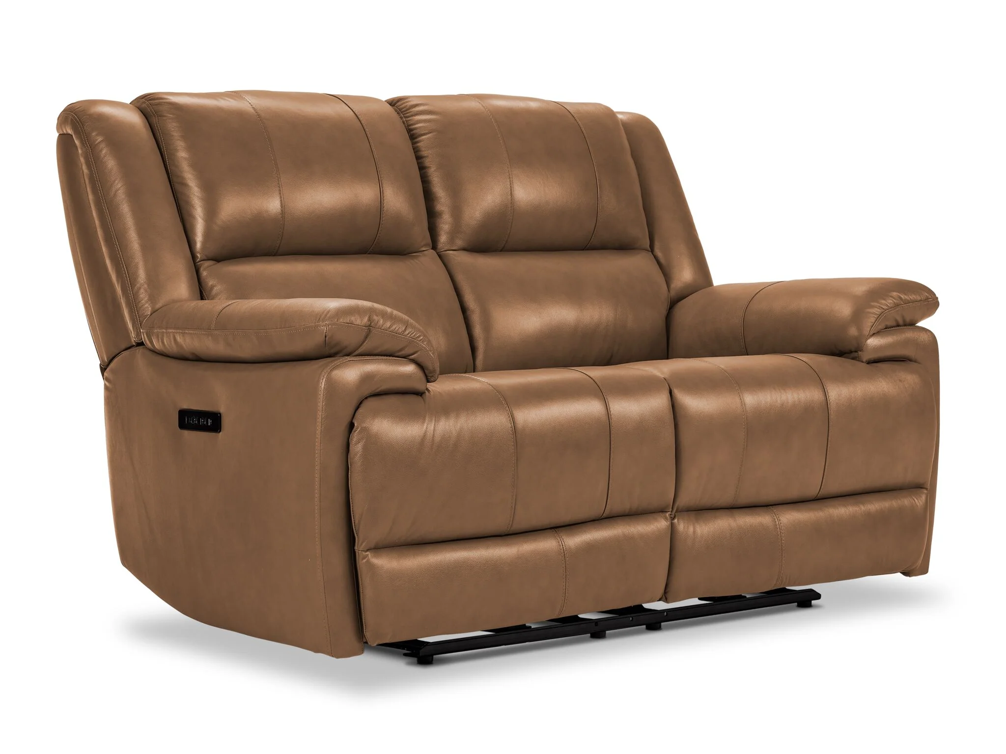 Allie Leather Dual Power Reclining Sofa and Loveseat Set - Canyon - Image 3