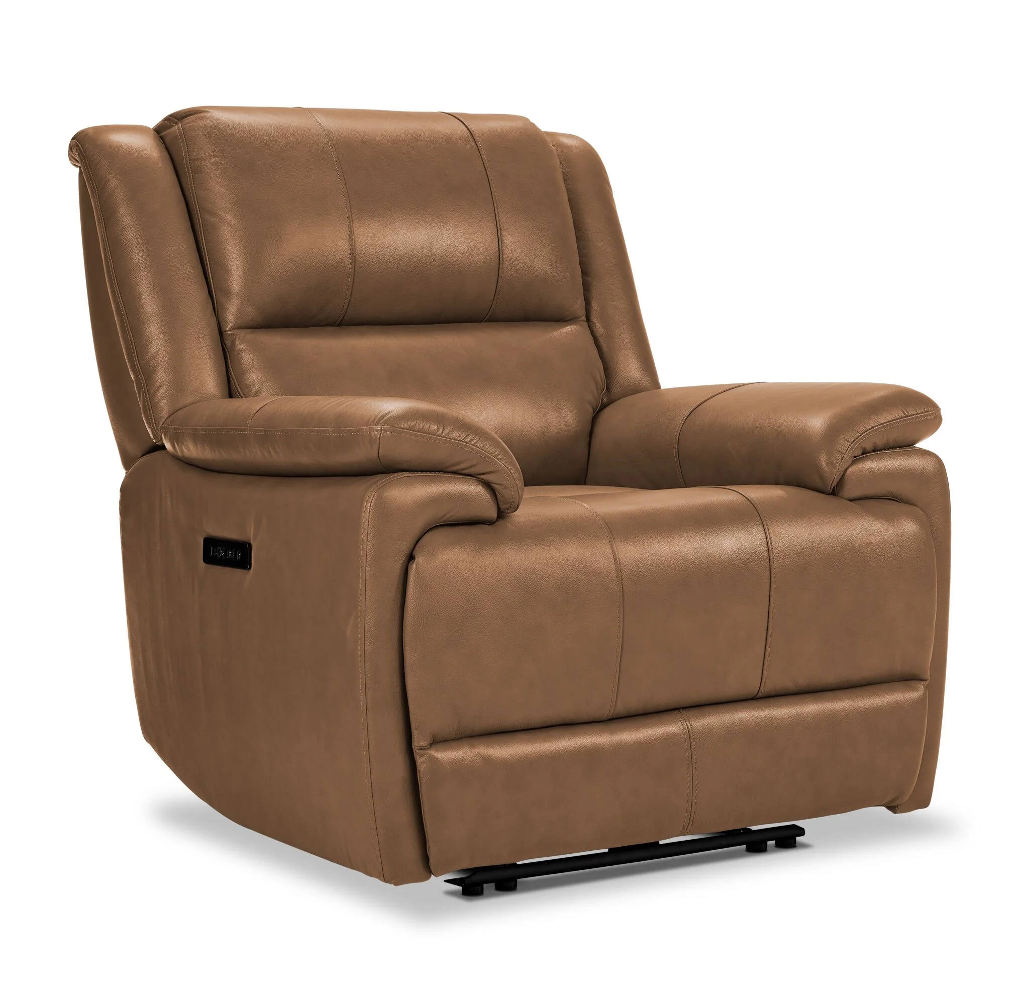 Allie Leather Dual Power Reclining Sofa and Recliner Set - Canyon - Image 3