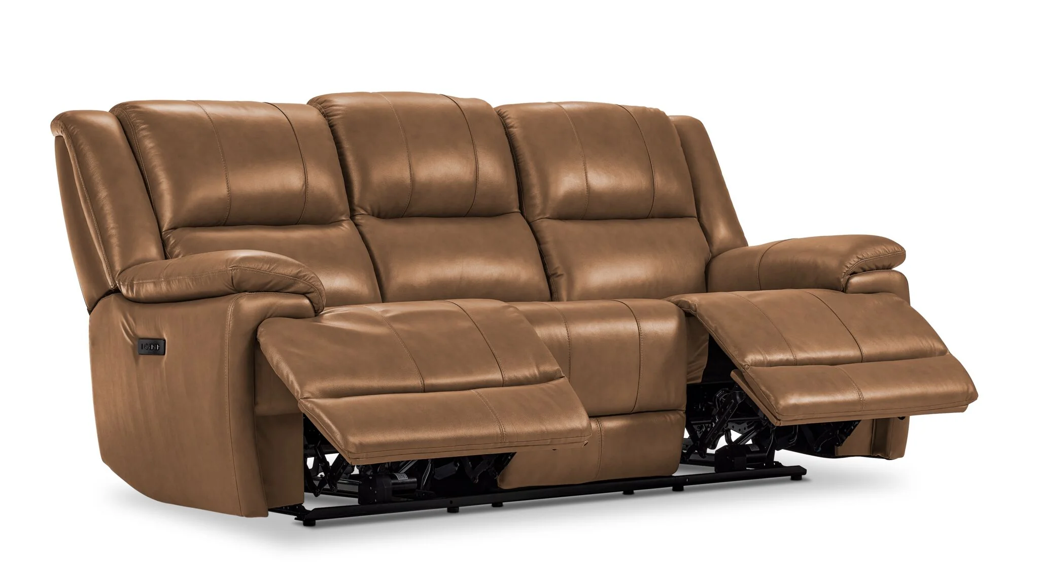 Allie Leather Dual Power Reclining Sofa - Canyon - Image 4