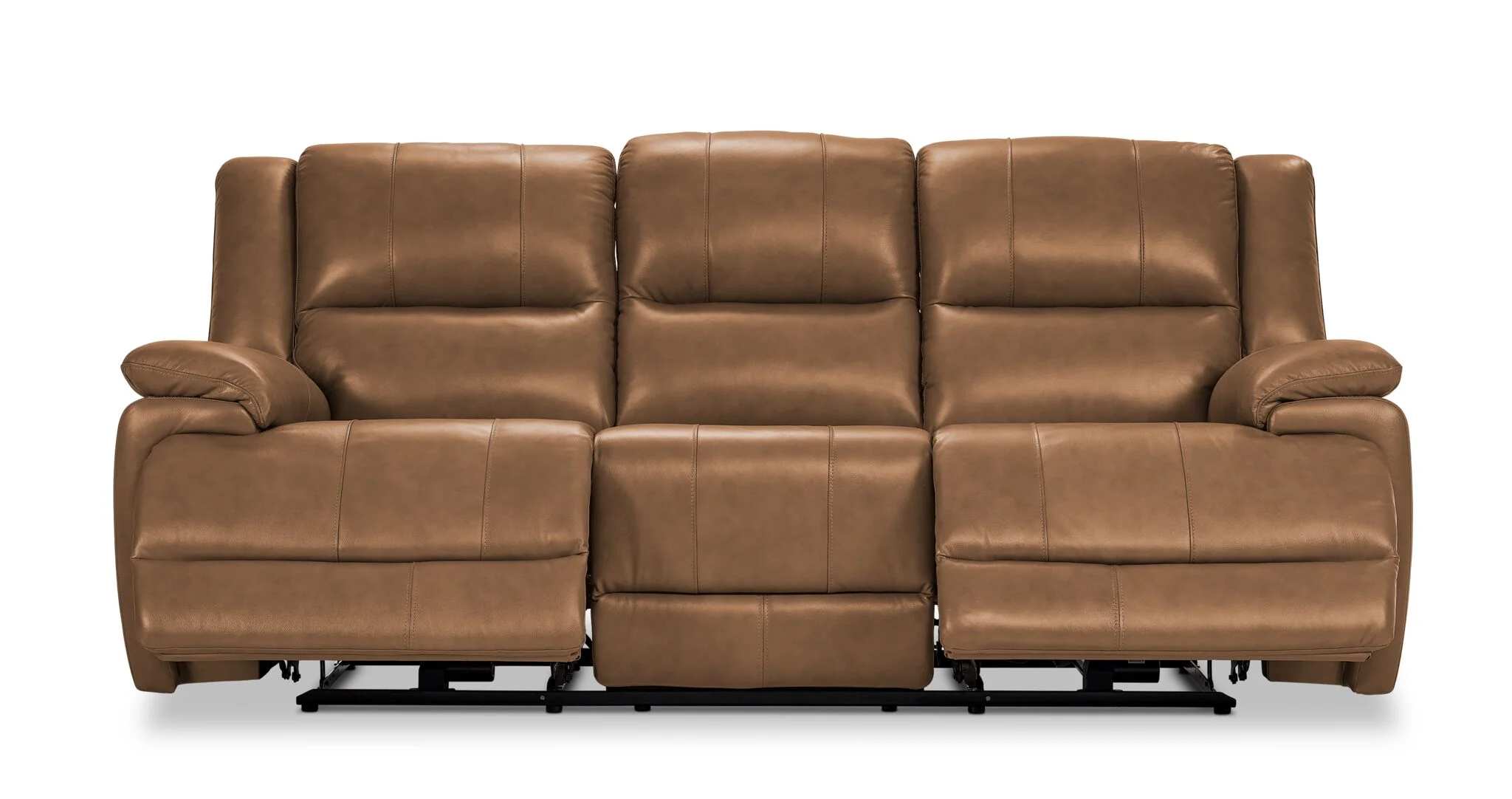 Allie Leather Dual Power Reclining Sofa - Canyon - Image 5