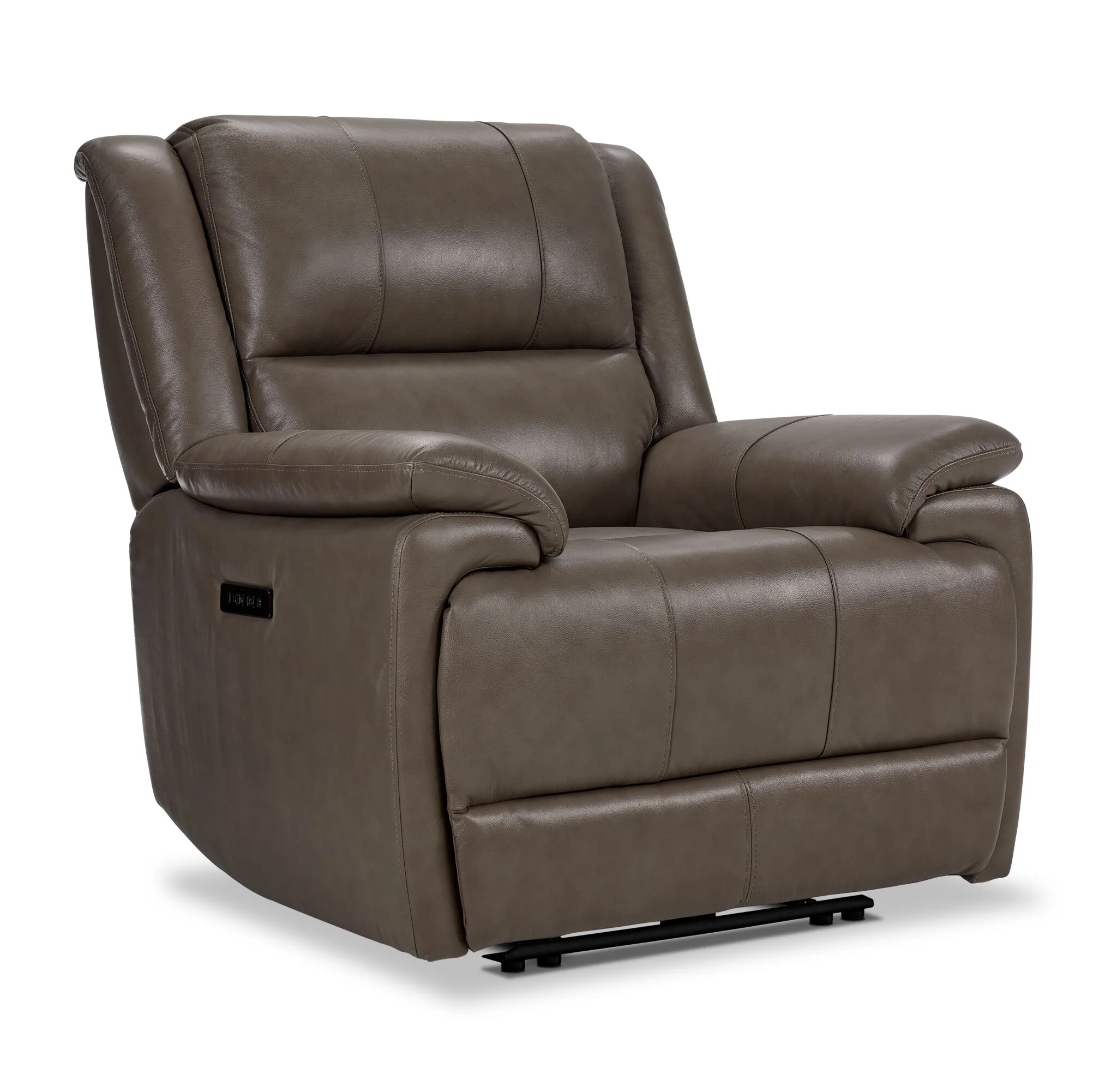 Allie Leather Dual Power Reclining Sofa, Loveseat and Recliner Set - Mocha - Image 4