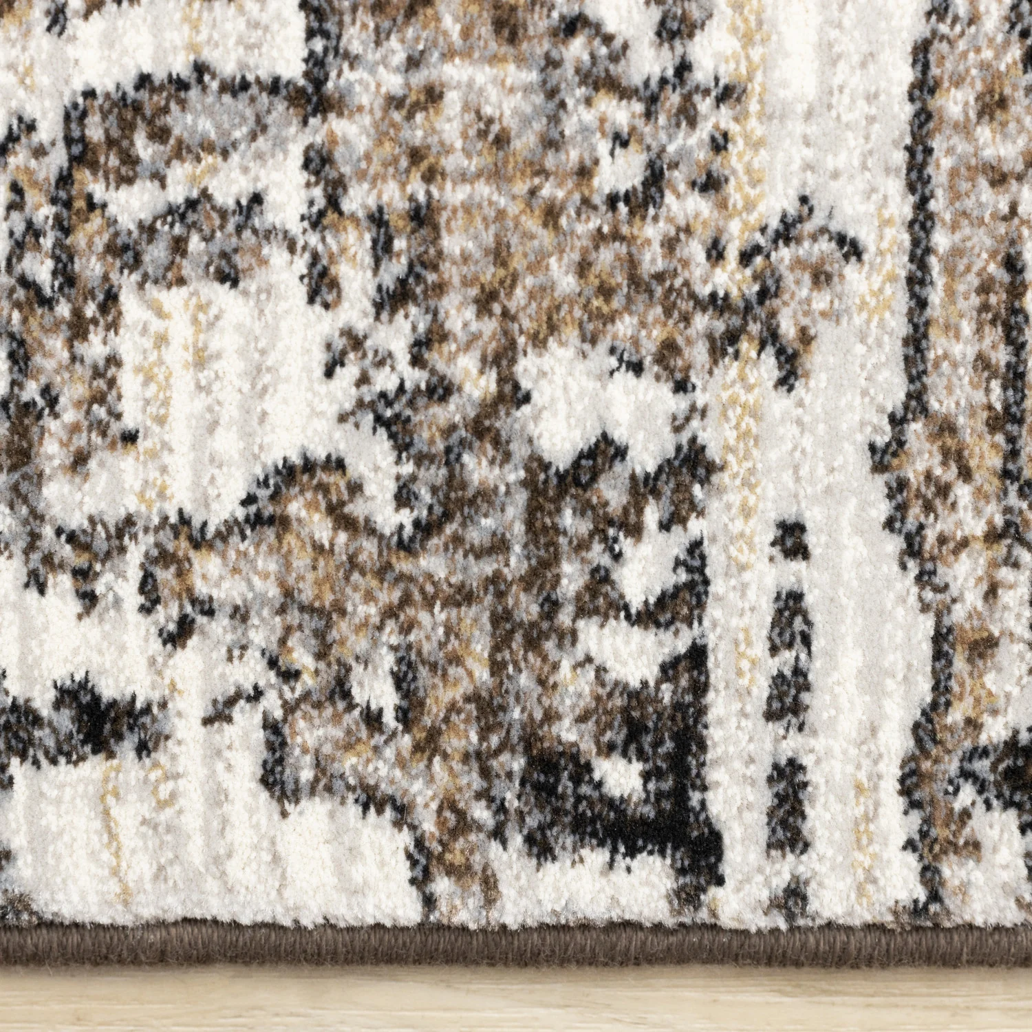 Allure Modern Dark Area Rug - 5' X 8' - Black/Brown - Image 10