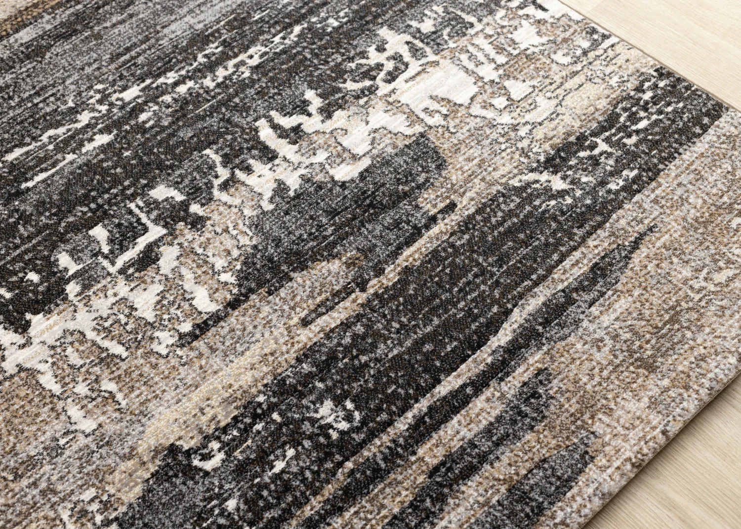 Allure Modern Dark Area Rug - 8' X 11' - Black/Brown - Image 4