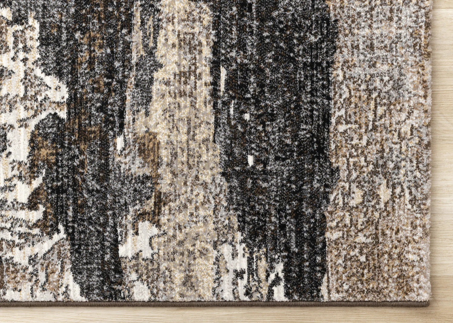 Allure Modern Dark Area Rug - 8' X 11' - Black/Brown - Image 6
