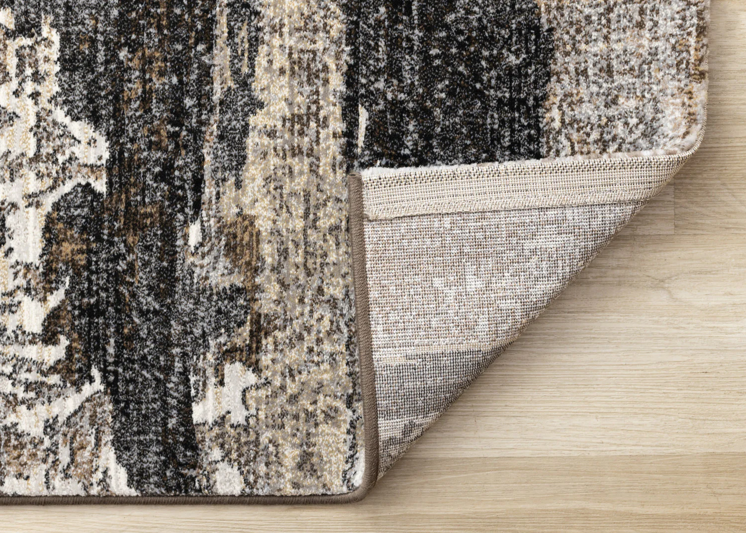 Allure Modern Dark Area Rug - 8' X 11' - Black/Brown - Image 7