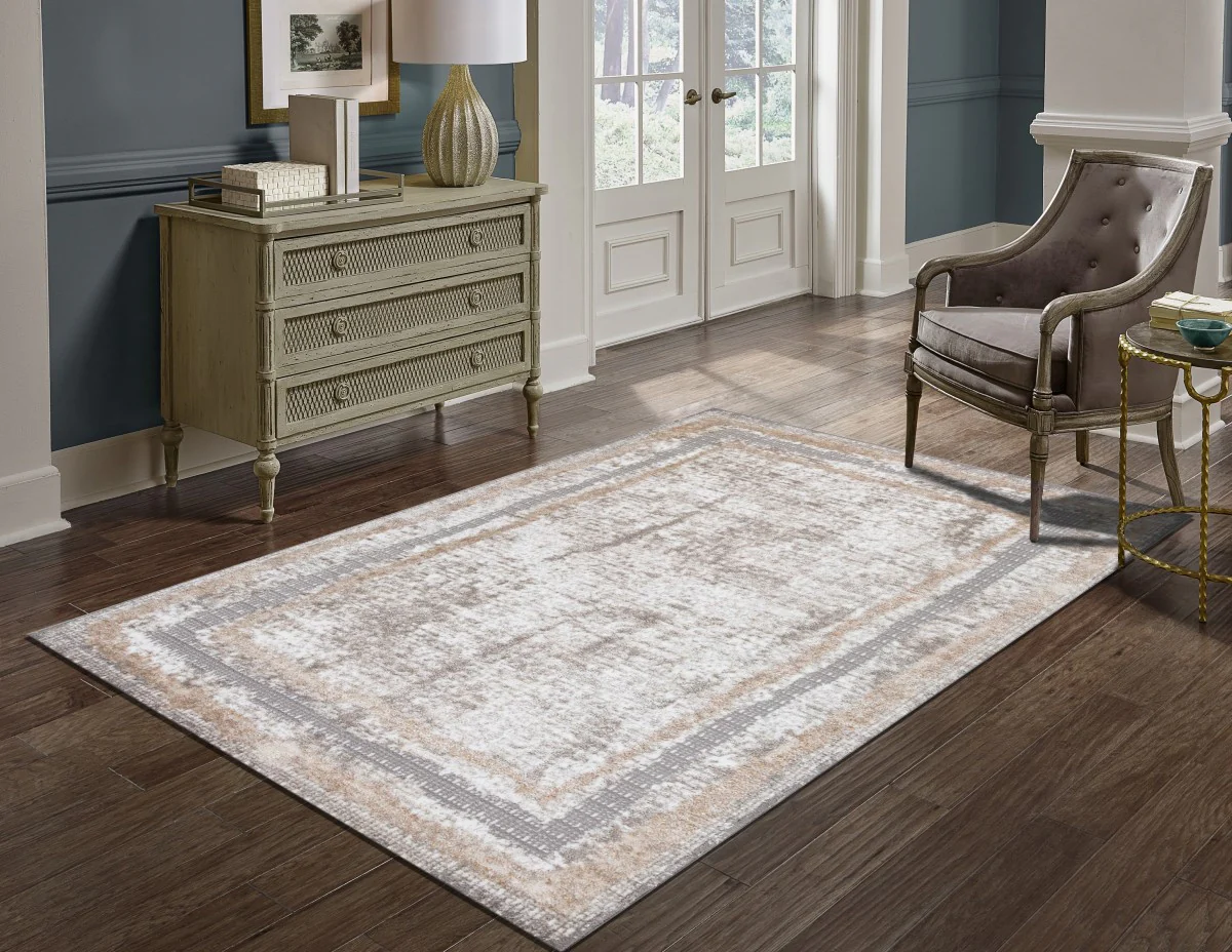 Almalfi 8' X 11' Area Rug - Grey/Beige/Cream - Image 4