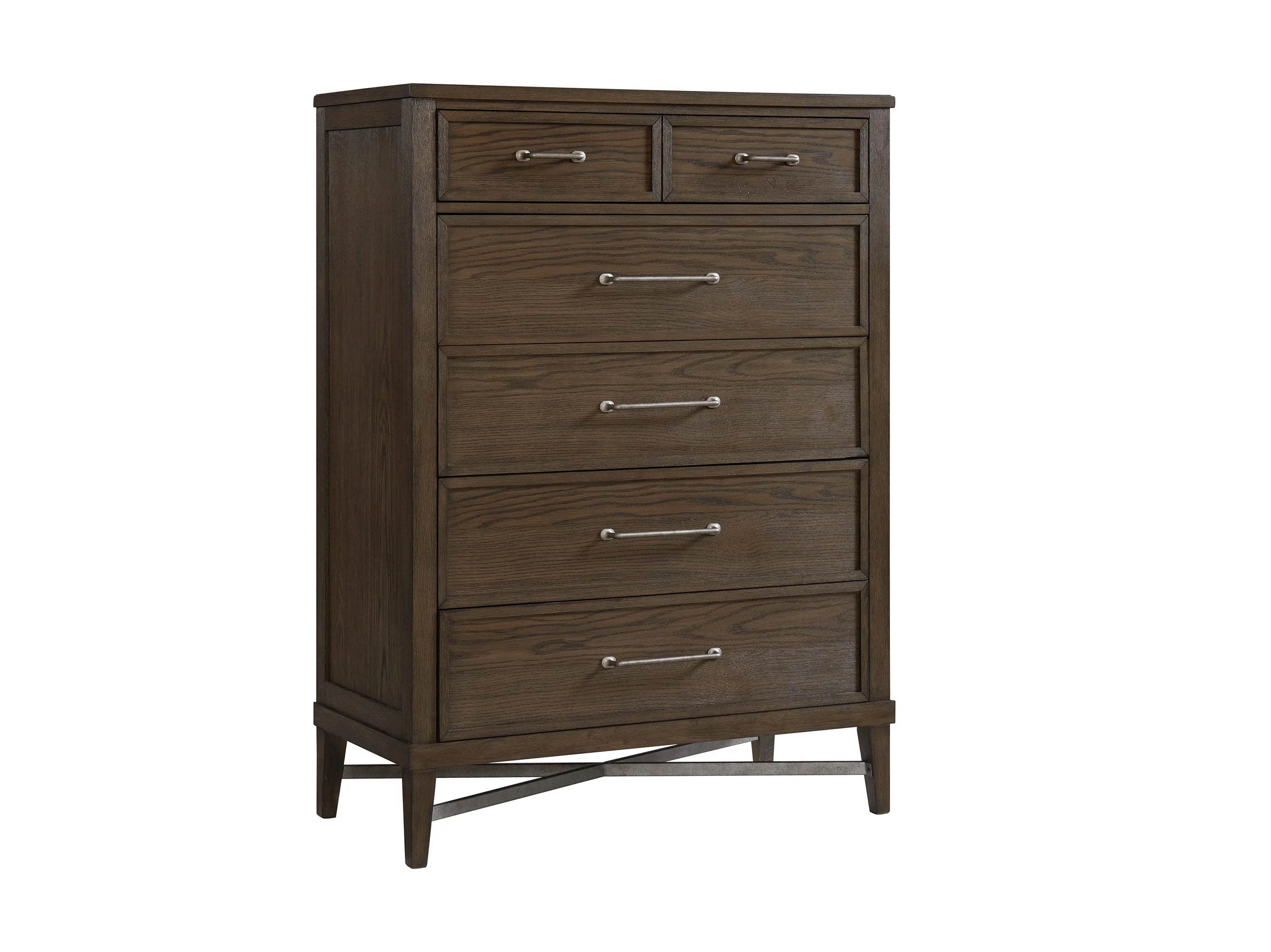 Alonso 5 Drawer Chest - Weathered Oak