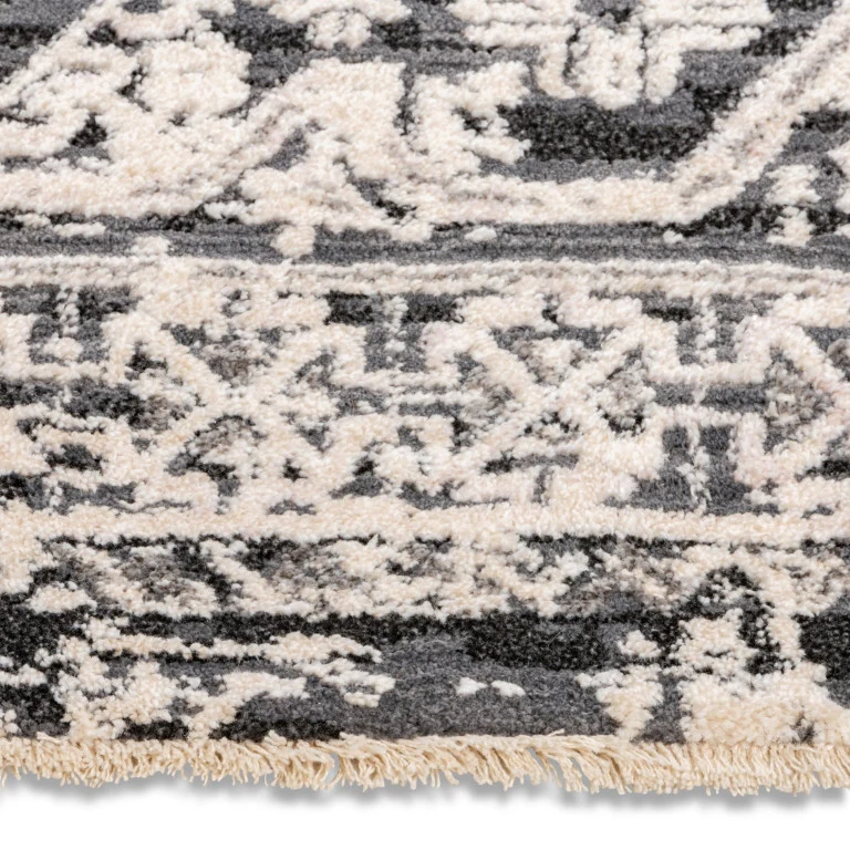 Alpena Traditional Rug - 5' x 8' - Black/Grey - Image 4