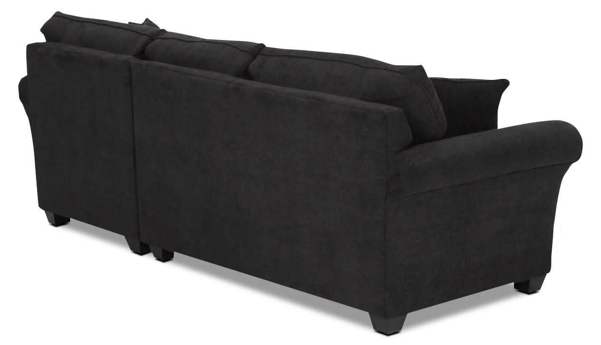 Althea 2-Piece Sectional with Right-Facing Chaise - Black - Image 9