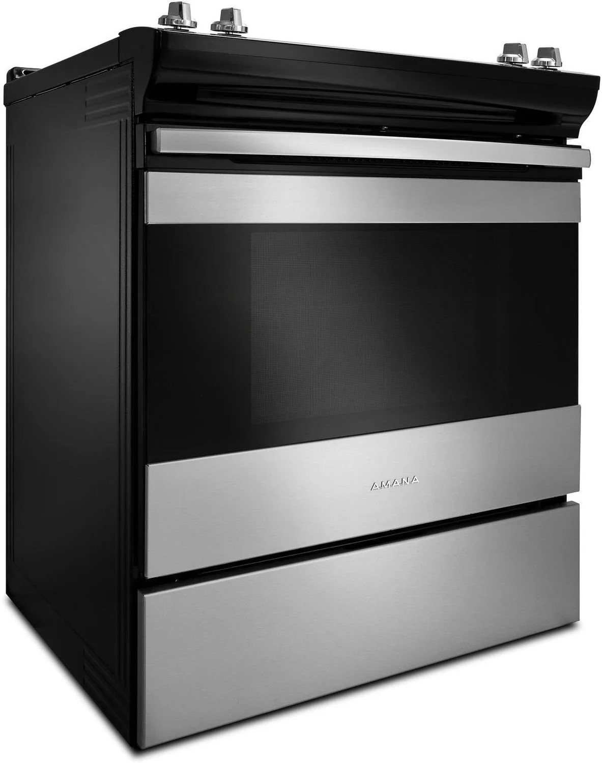 Amana Black-on-Stainless Steel Slide-In Electric Range (4.8 Cu. Ft.) - YAES6603SFS - Image 2