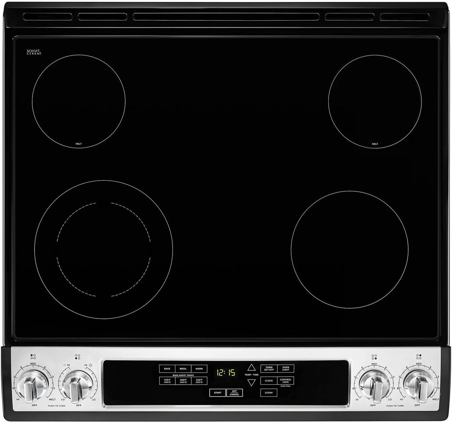 Amana Black-on-Stainless Steel Slide-In Electric Range (4.8 Cu. Ft.) - YAES6603SFS - Image 3