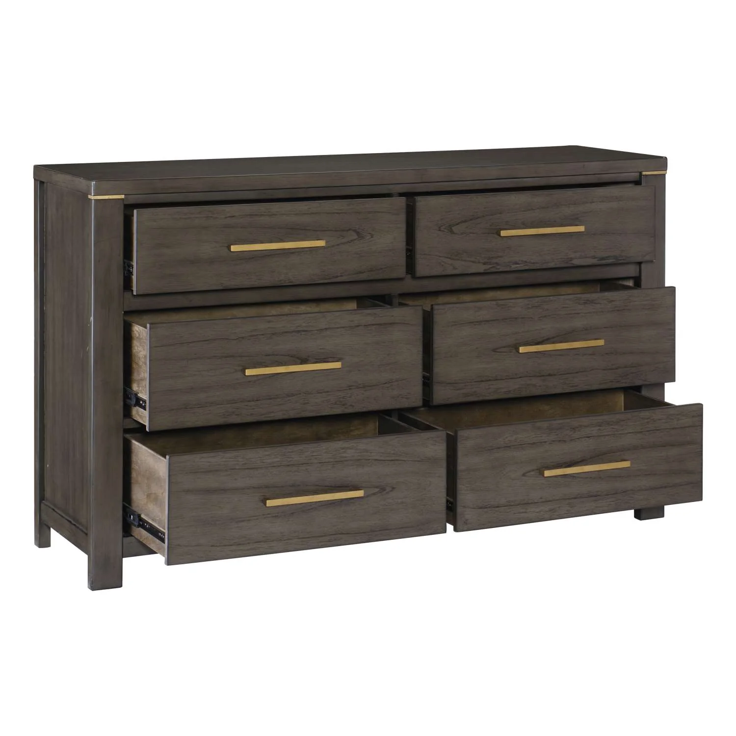 Amara 6 Drawer Dresser - Greyish Brown - Image 4