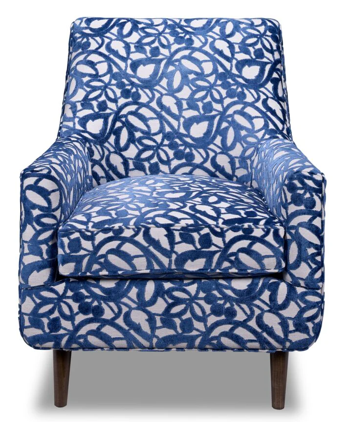 Amelia Accent Chair - Aqua and Grey - Image 2
