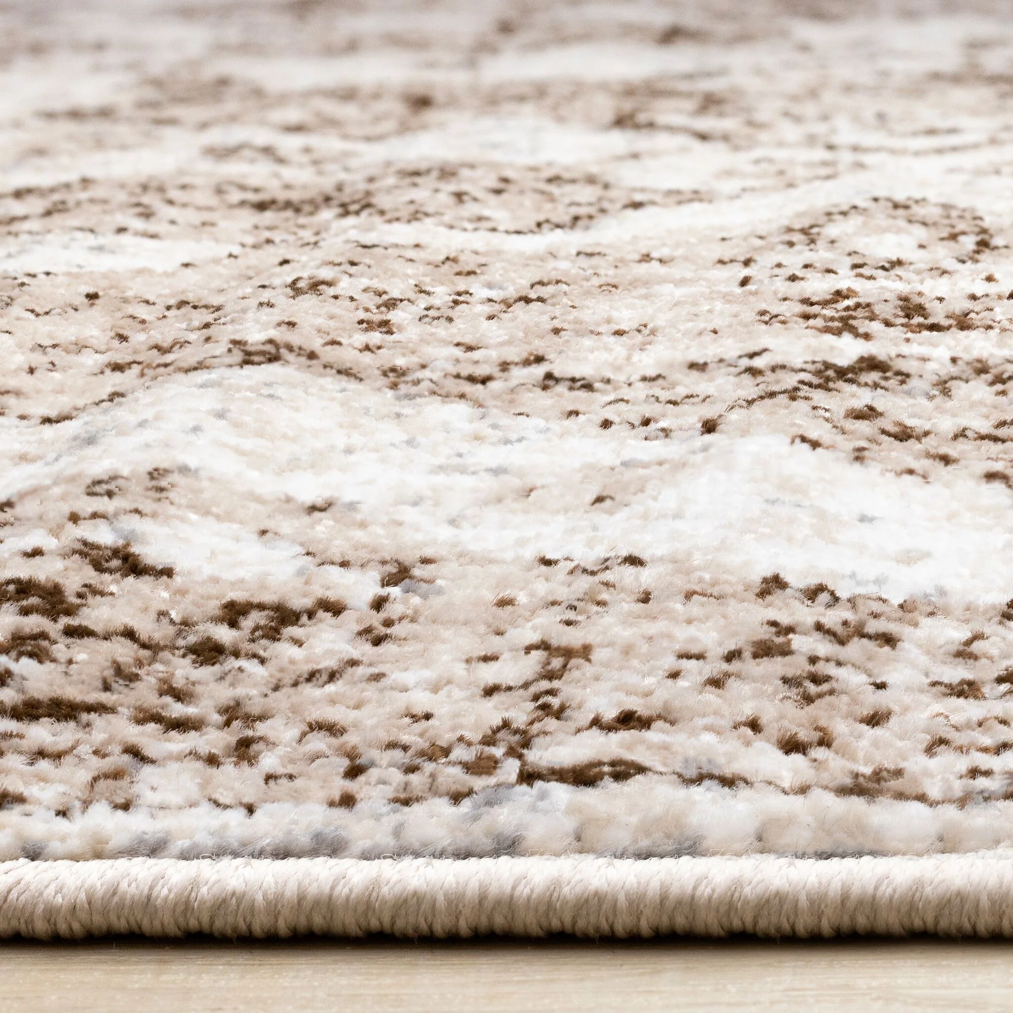 Antique Charm 6'7" x 9'6" Distressed Classic Area Rug - Brown, Grey, White - Image 5