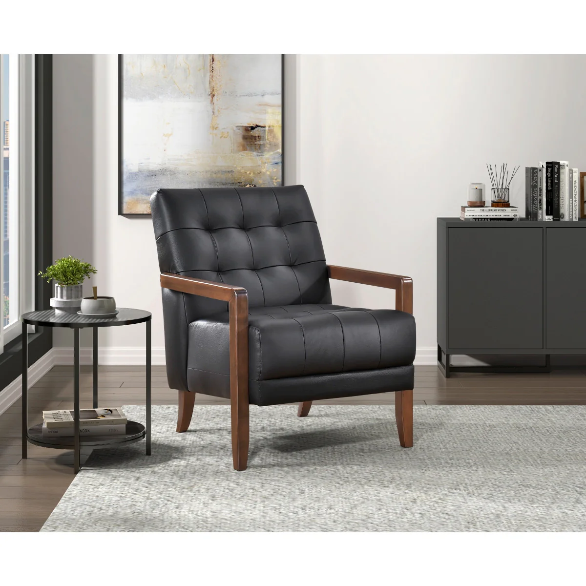 Archam Accent Chair - Black - Image 2