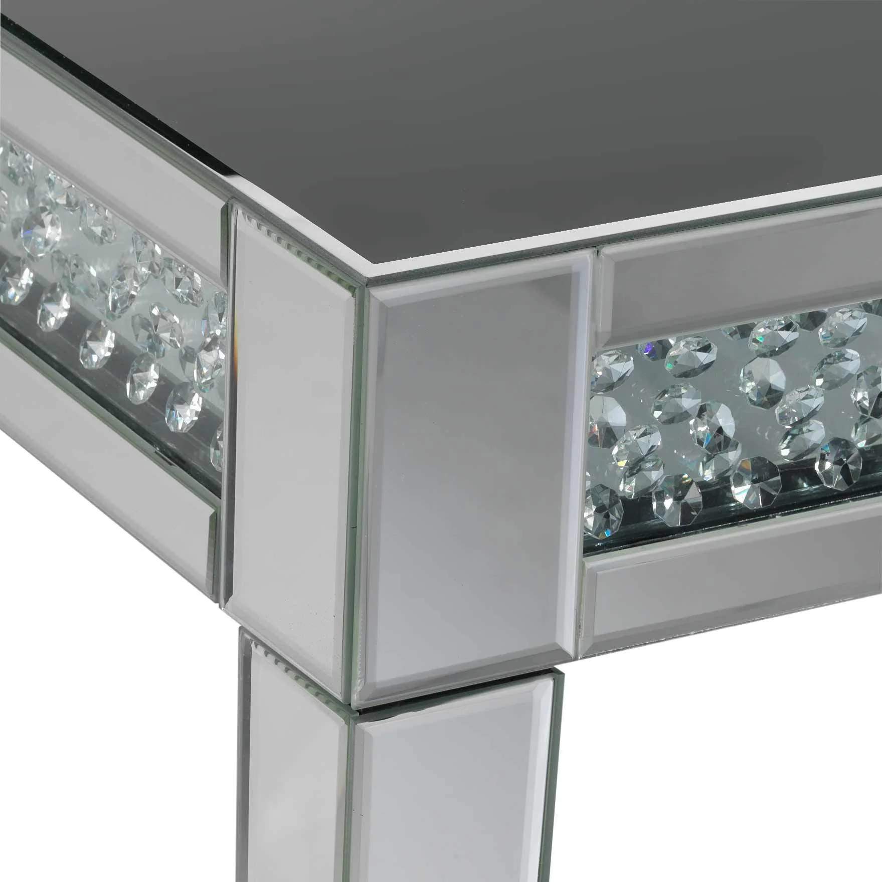 Aria Coffee Table and Two End Tables - Mirrored Glass - Image 4