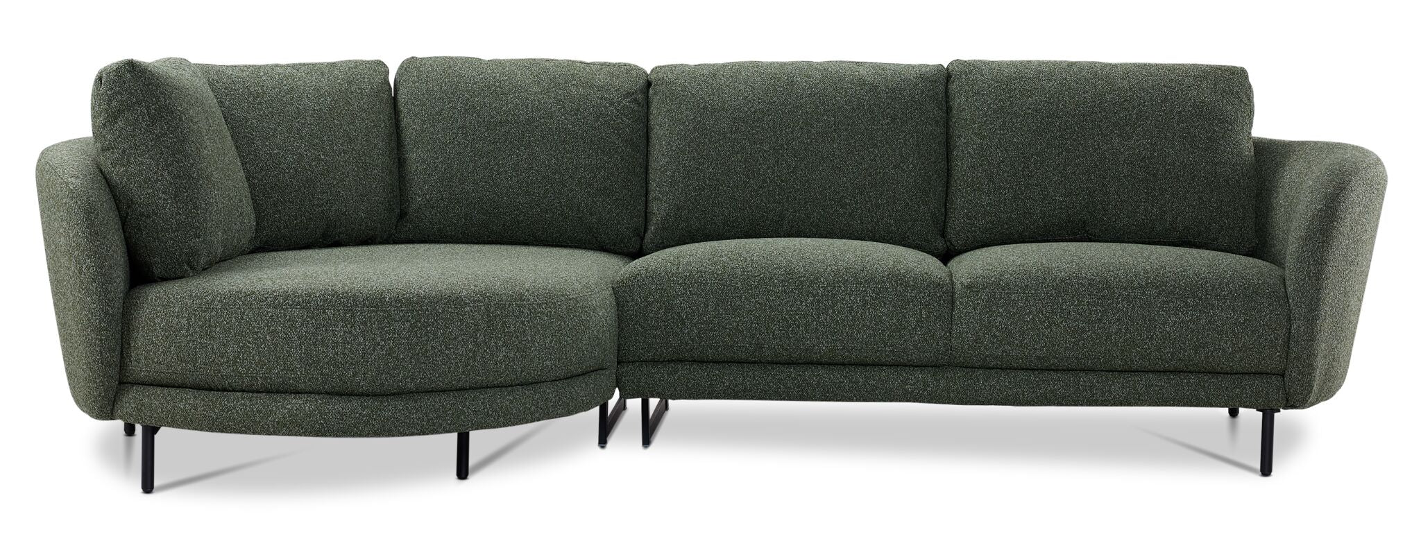 Ariana 2-Piece Sectional with Left Facing Chaise - Green - Image 2