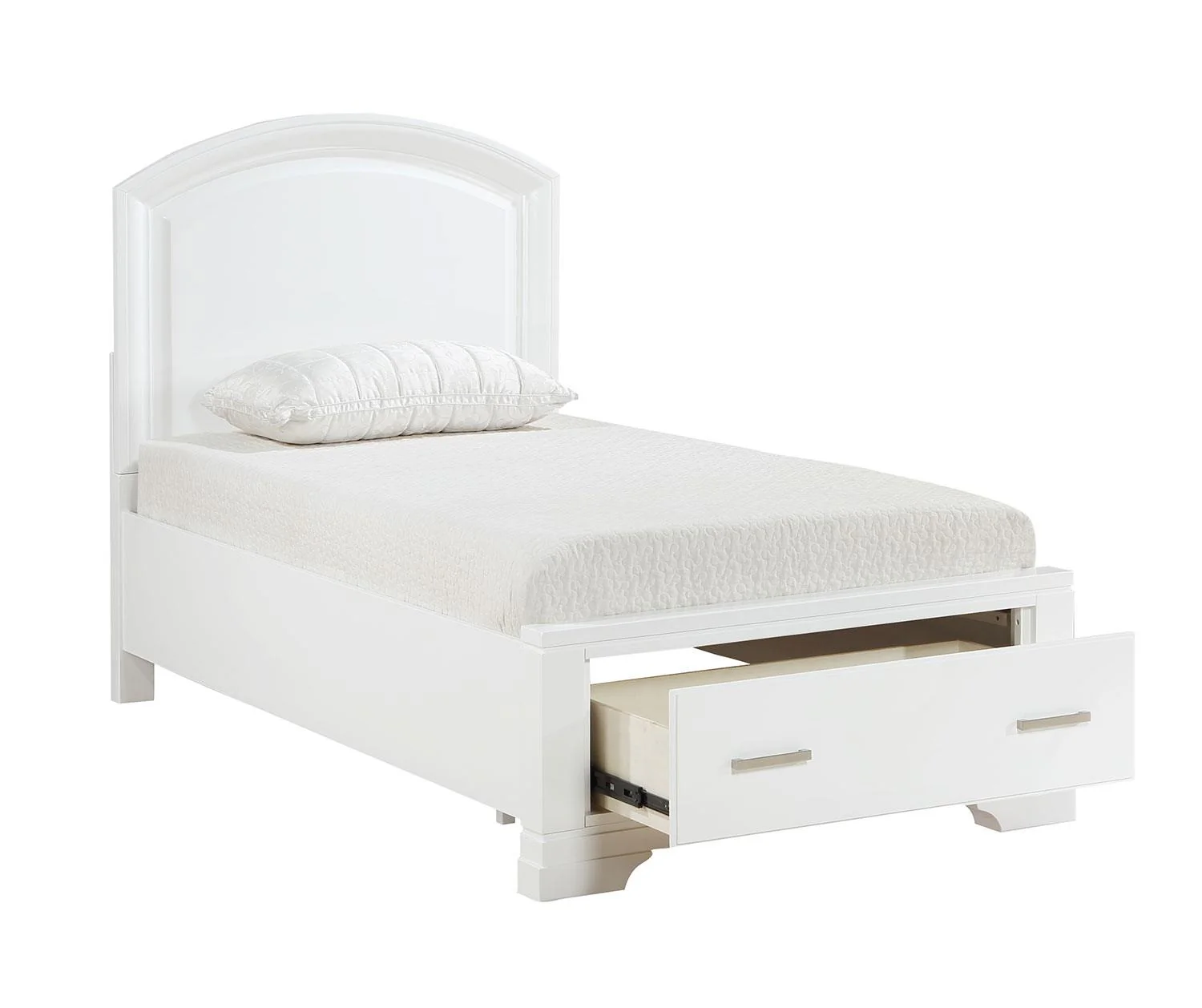 Arista 3-Piece Twin Storage Bed - White - Image 3