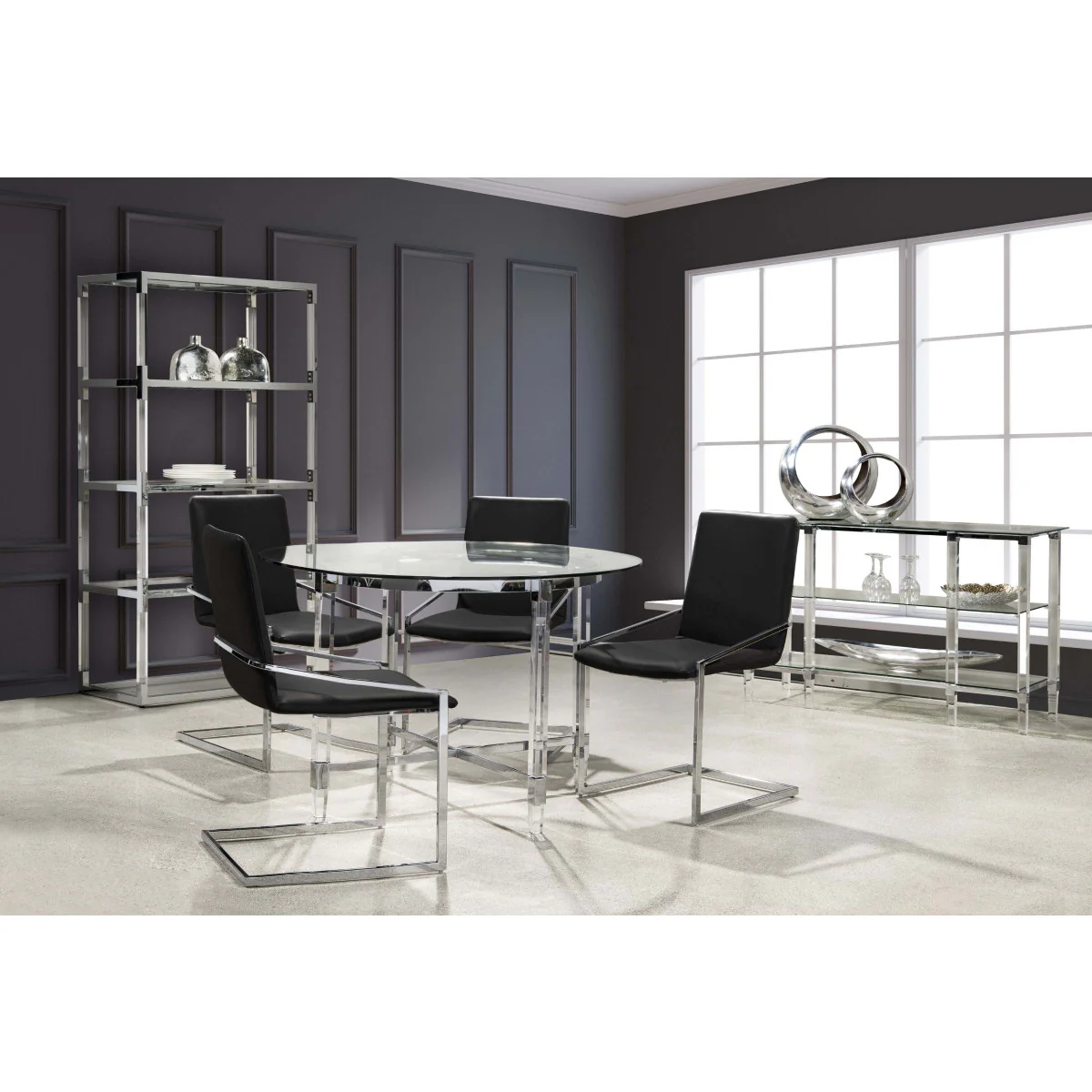 Ariya Dining Chair - Dark Grey - Set Of Two - Image 4