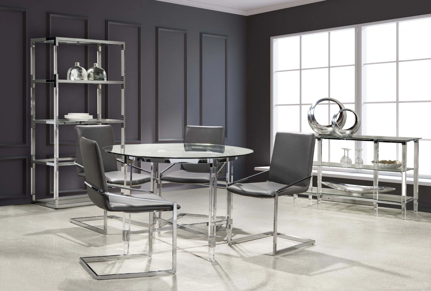 Ariya Dining Chair - Grey - Set Of Two - Image 4