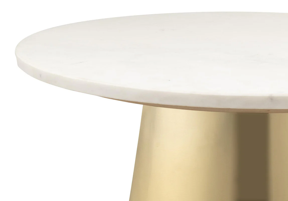 Asbes Coffee Table - Marble, Gold - Image 4