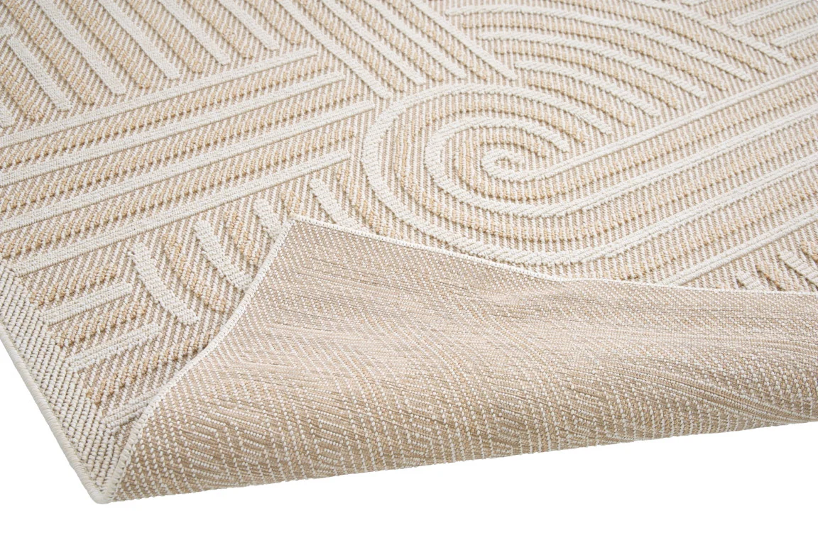 Assia Curves Outdoor Rug - 4' x 6' - Beige - Image 2