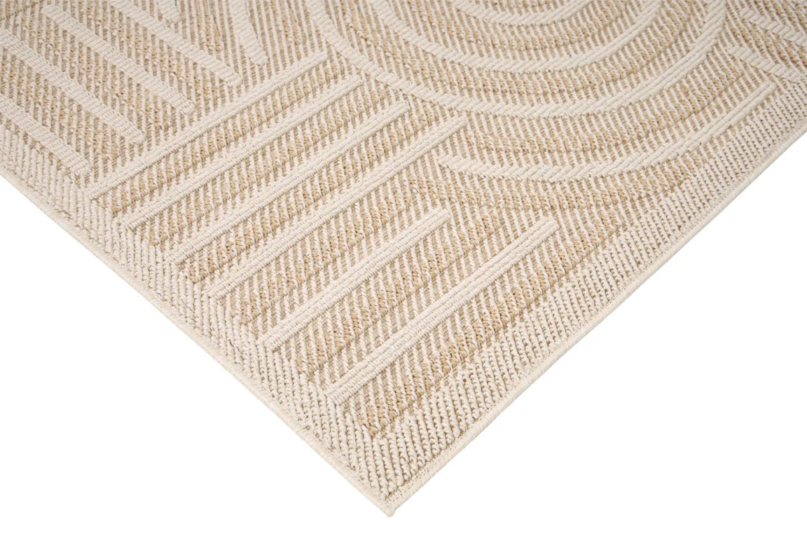 Assia Curves Outdoor Rug - 8' x 10' - Beige - Image 3