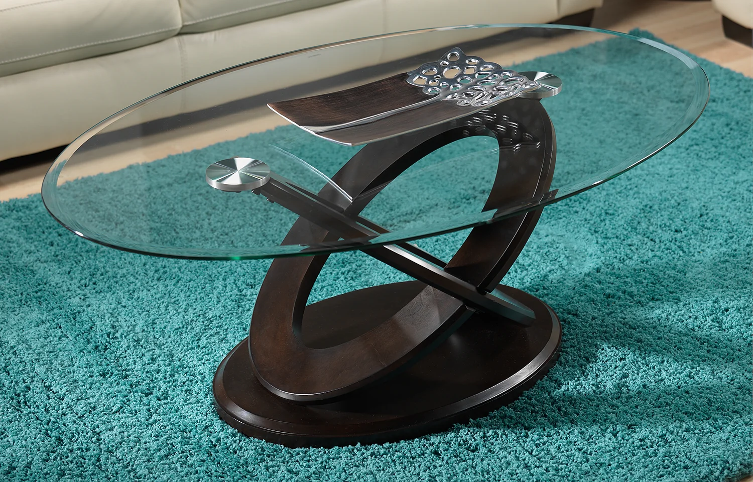 Atomic 48" Coffee Table - Brown Cherry - Image 7
