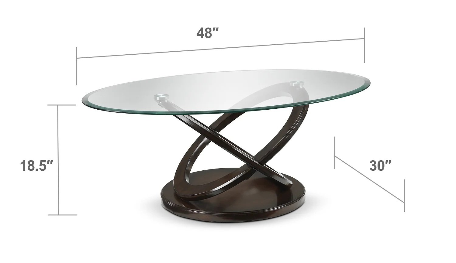 Atomic 48" Coffee Table - Brown Cherry - Image 8