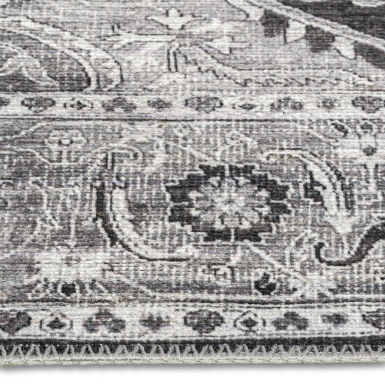 Aura Traditional Rug - 8' x 10' - Black /White - Image 4