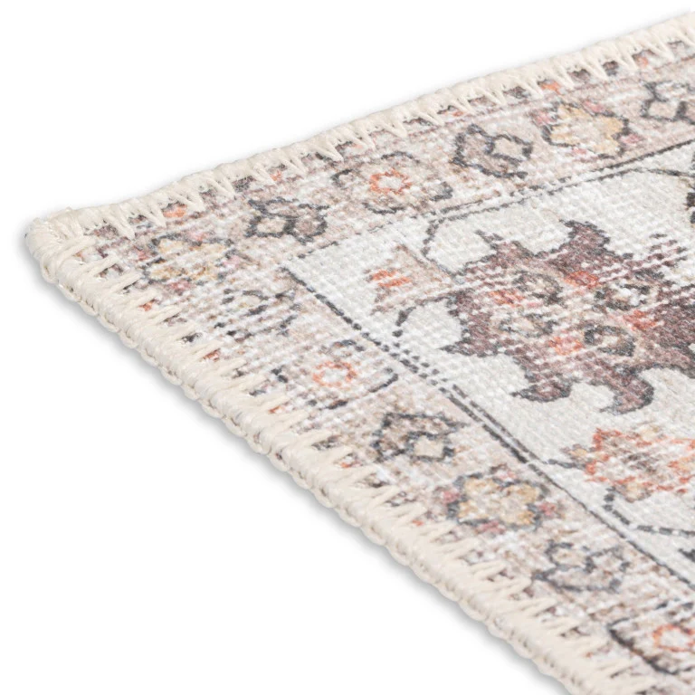 Aura Traditional Rug - 8' x 10' - Charcoal/Cream - Image 4